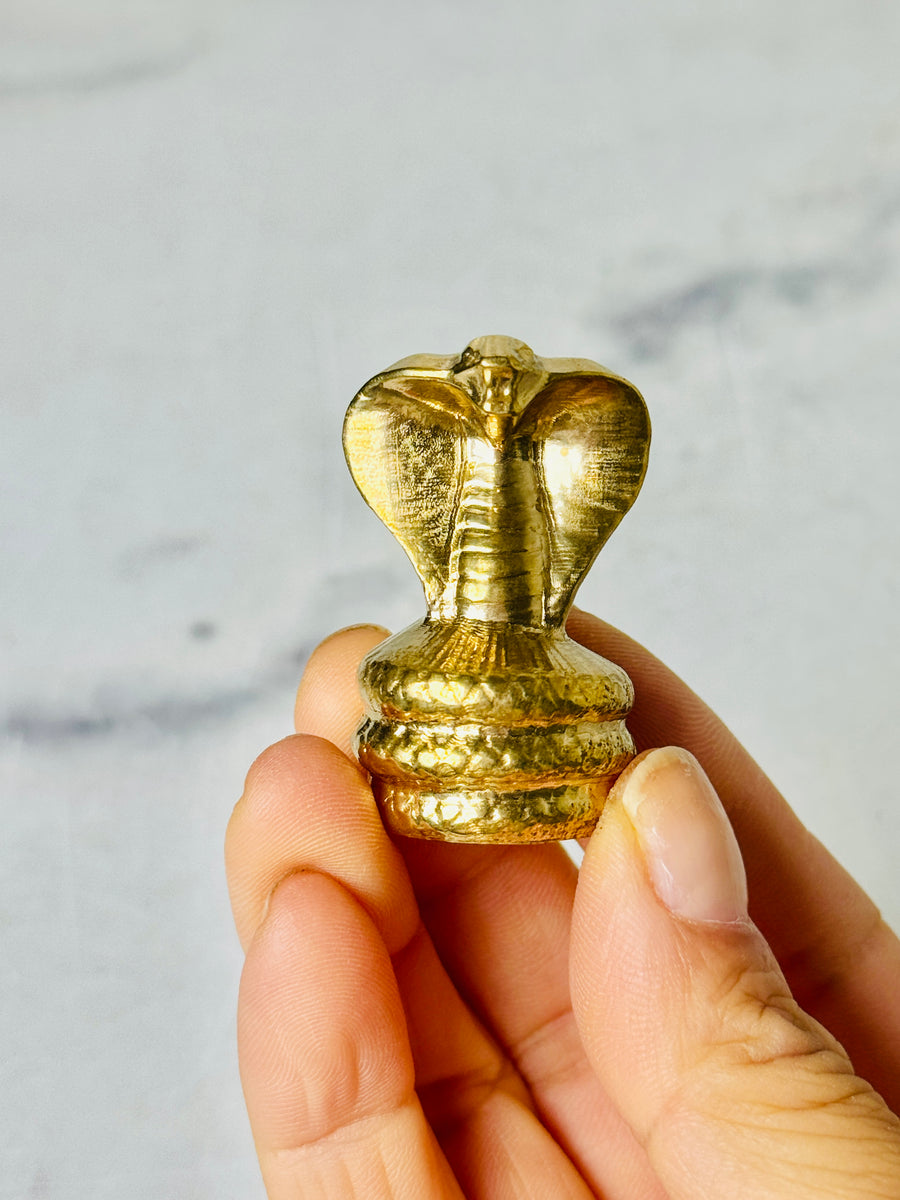 Chalcopyrite Snake Carving