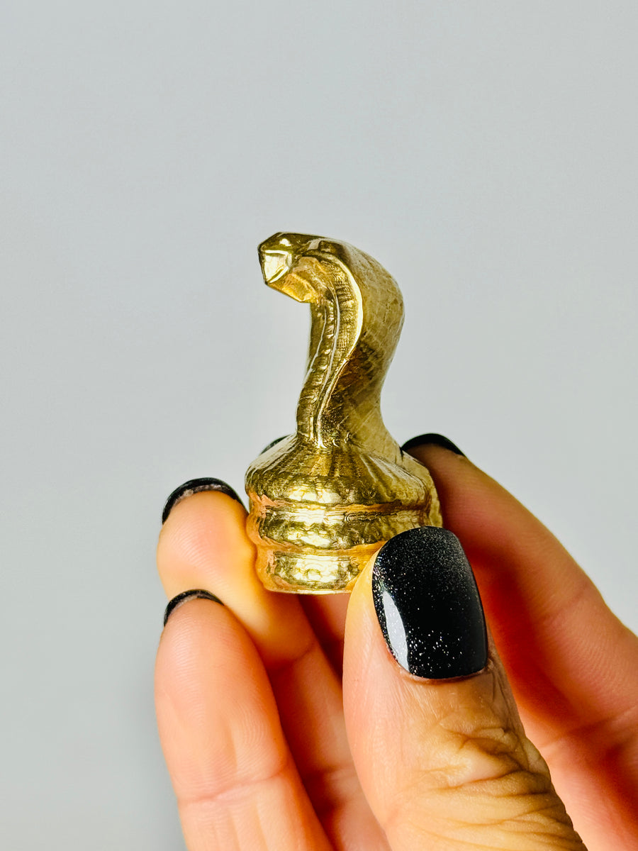 Chalcopyrite Snake Carving