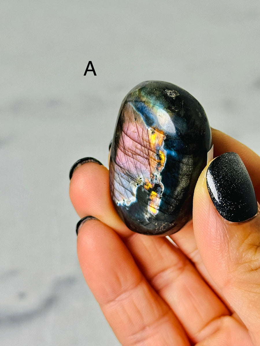 High Quality Labradorite Palm Stone