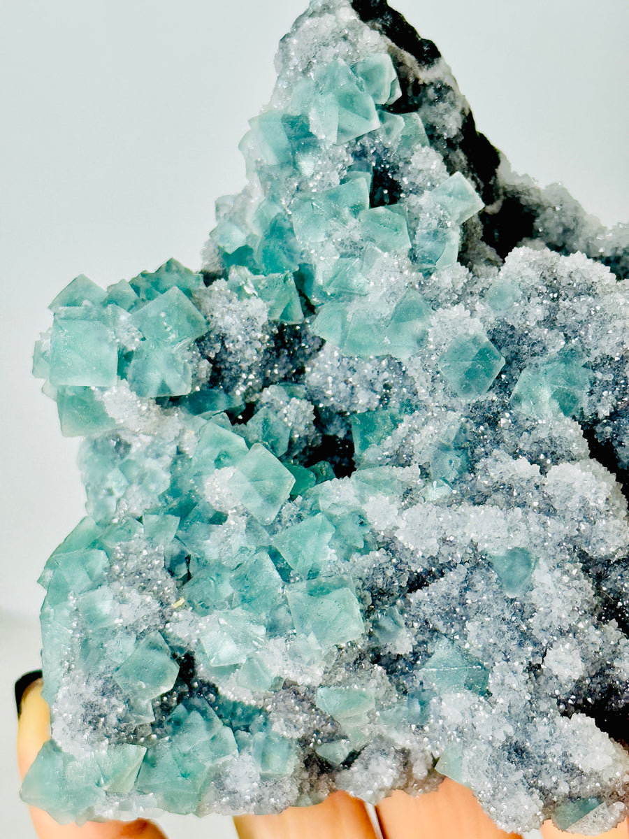 Green Octahedral Fluorite from Gutian Mine, Fujian, China