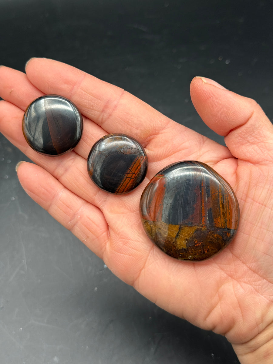 Iron Tiger Eye Flat Stone
