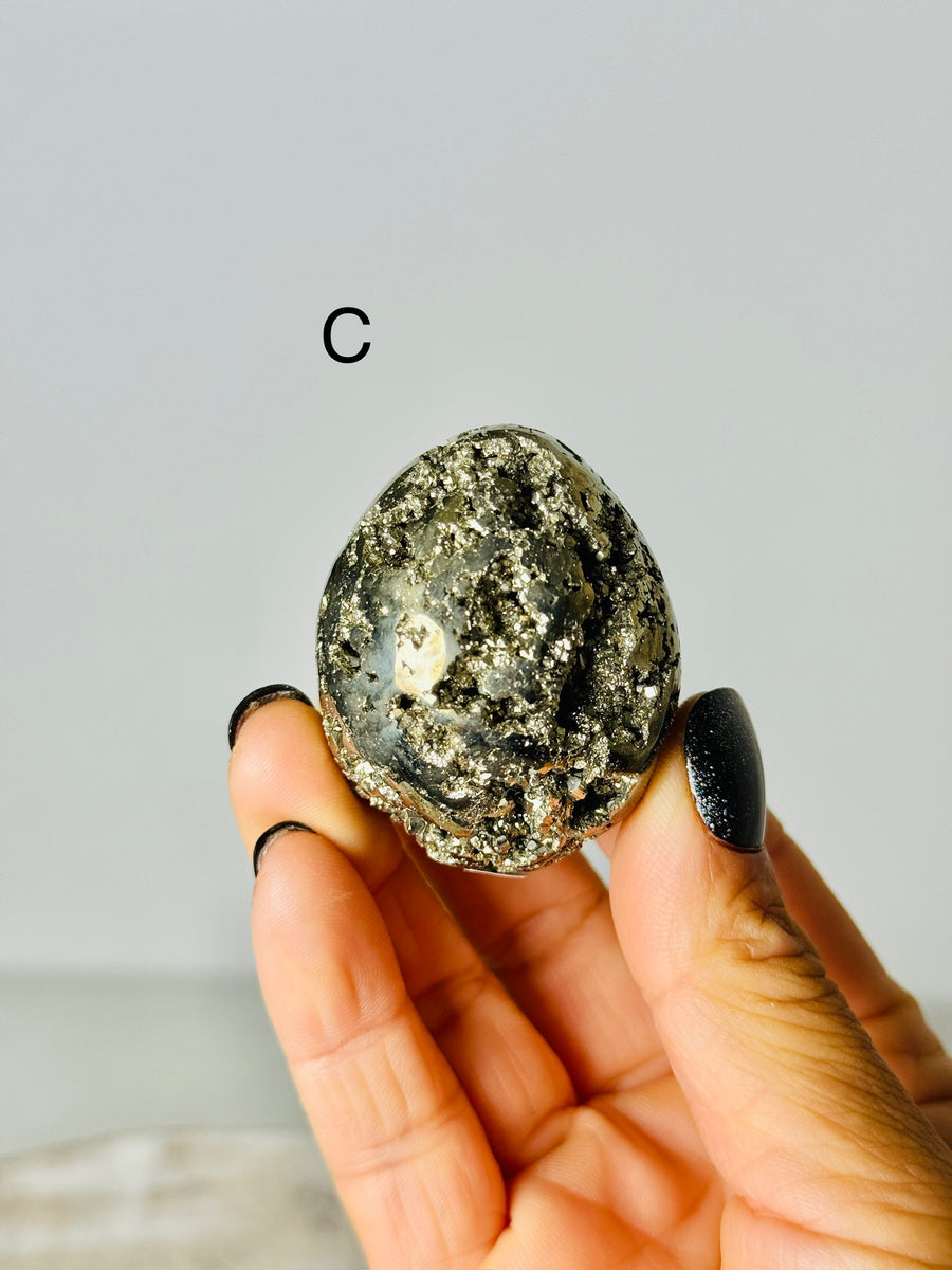 Peruvian Pyrite Egg Carving