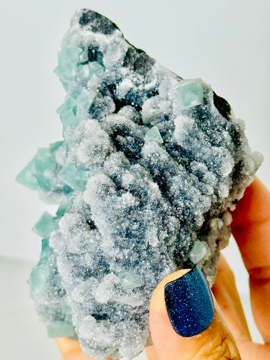Green Octahedral Fluorite from Gutian Mine, Fujian, China