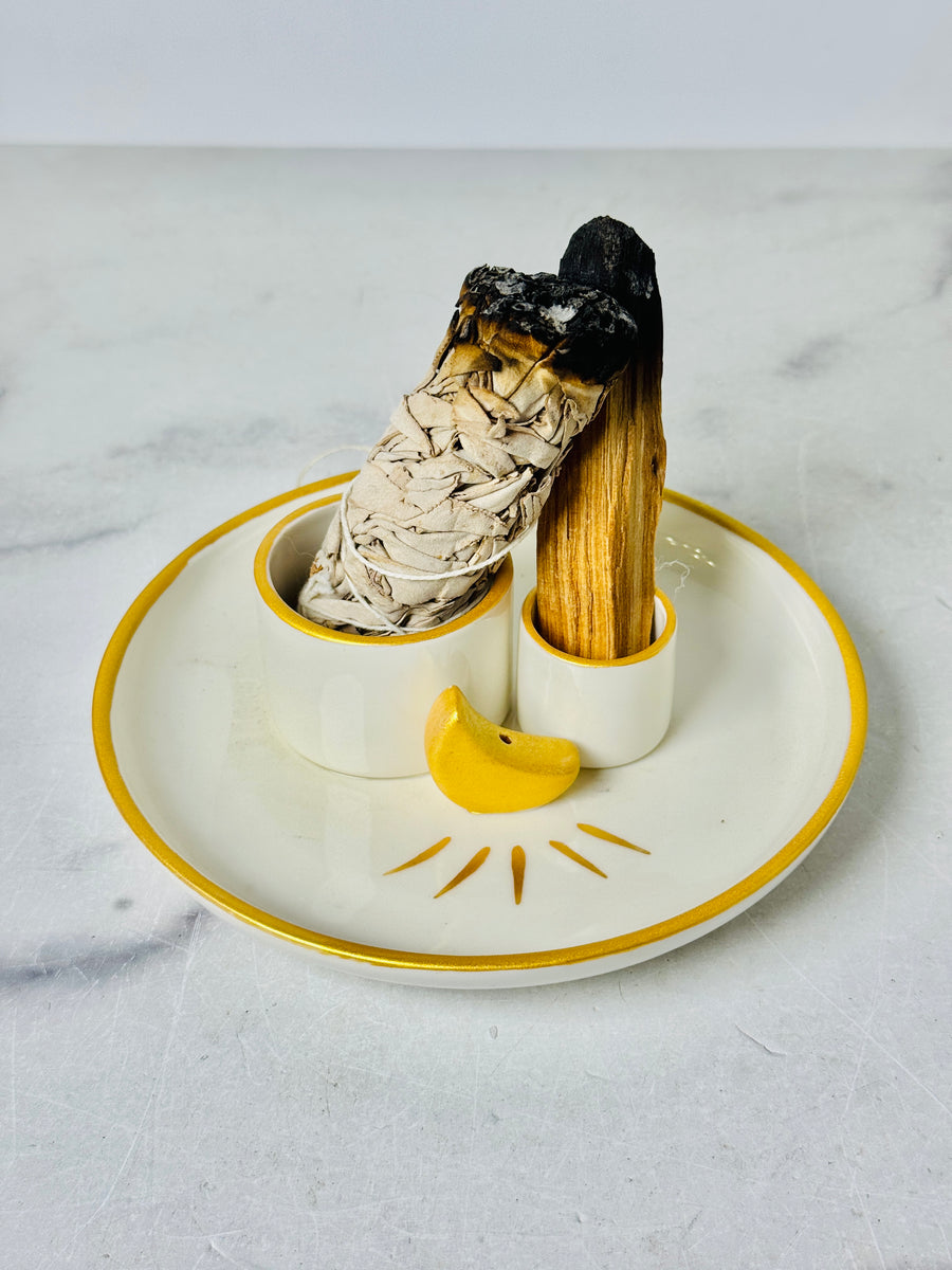 Altar Plate for Incense, Palo Santo and Sage