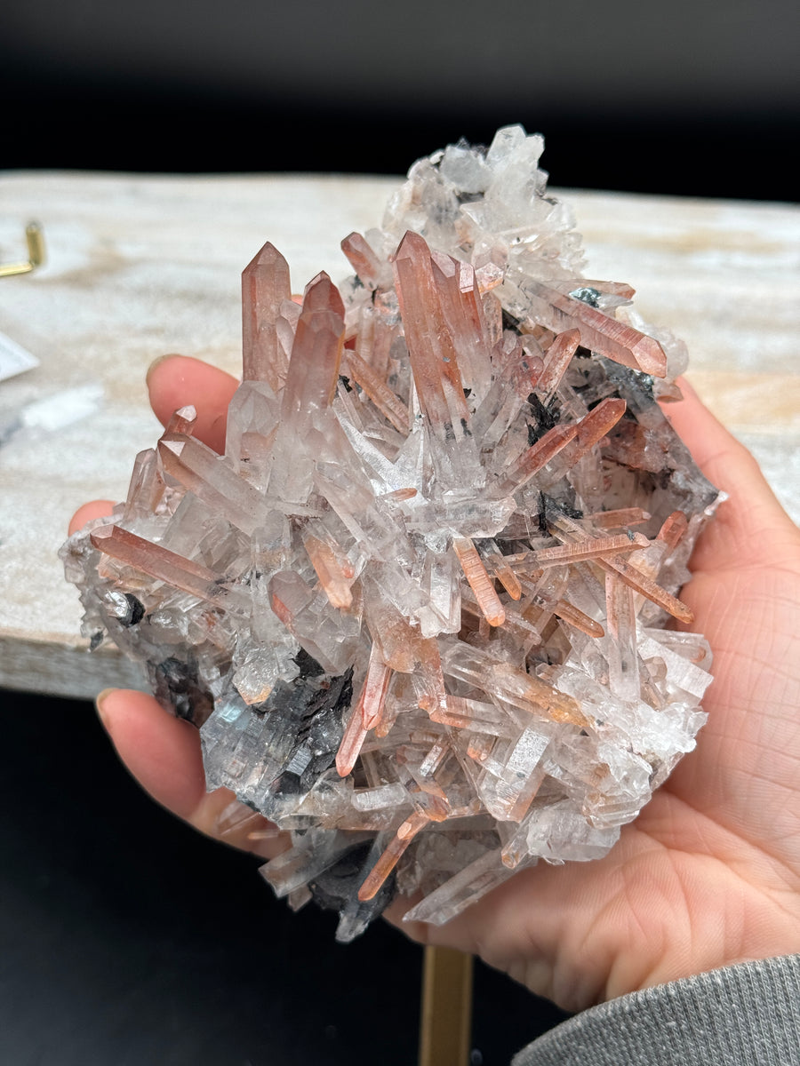 Red Quartz with Hematite Cluster