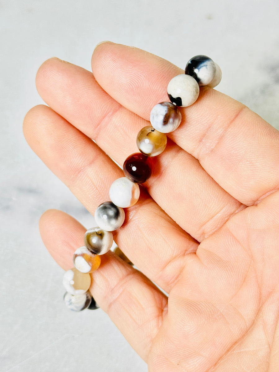 Carnelian Orca Agate Bracelet