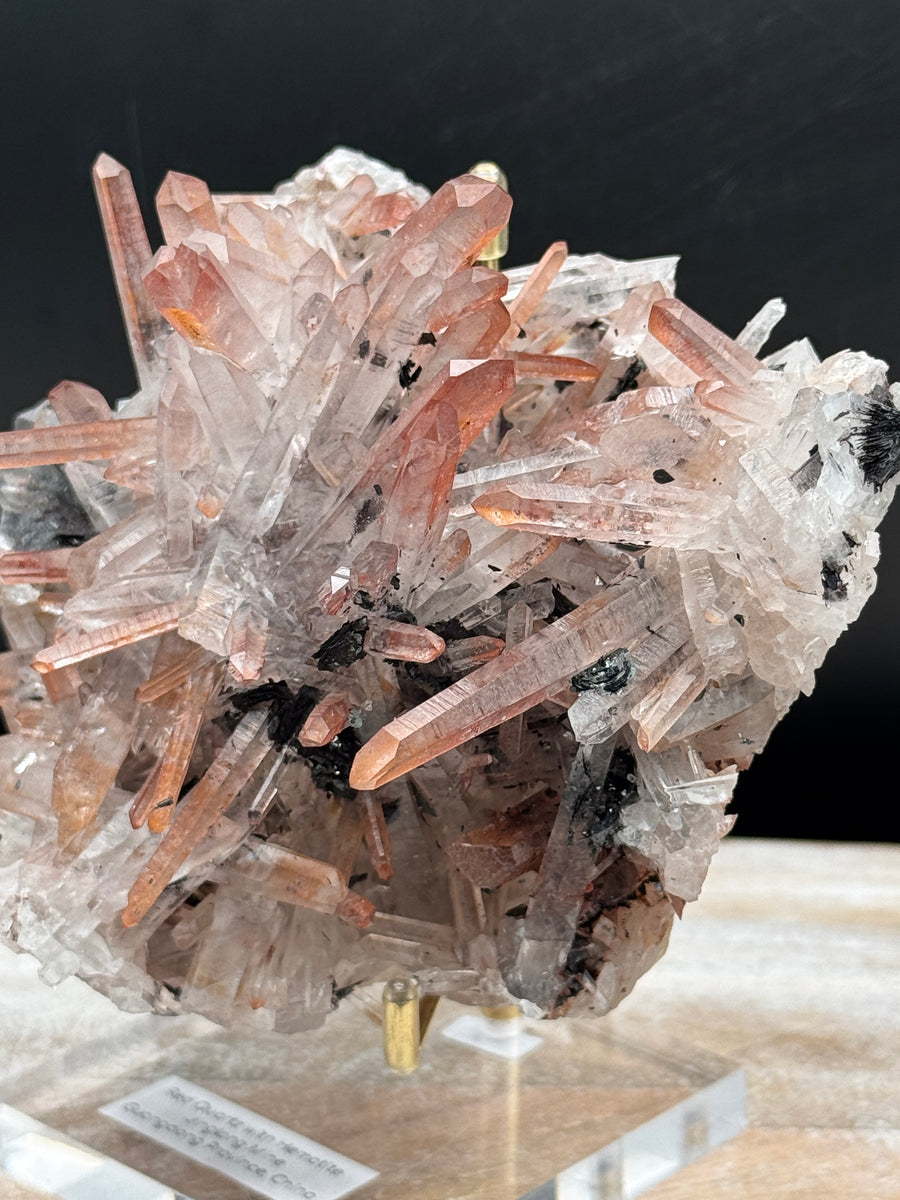 Red Quartz with Hematite Cluster