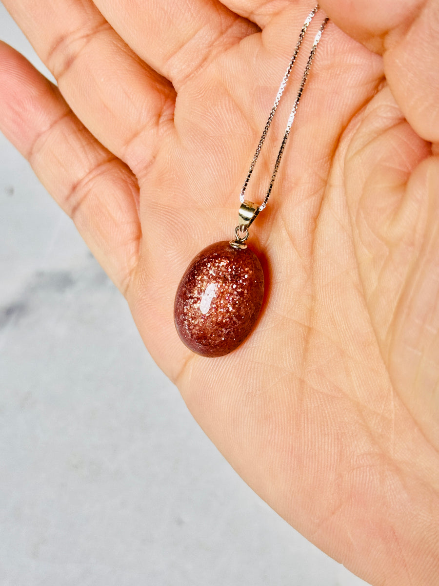 Strawberry Quartz S925 Necklace