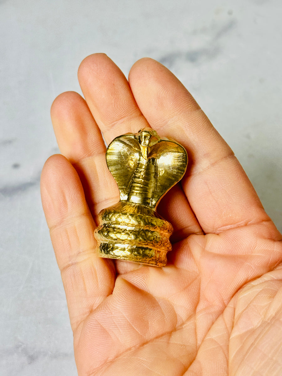 Chalcopyrite Snake Carving