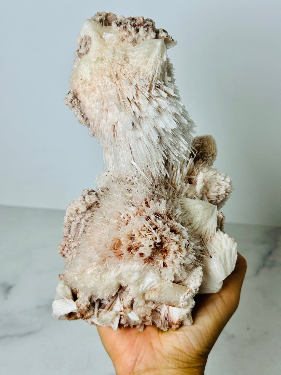 Scolecite with Pink Chalcedony