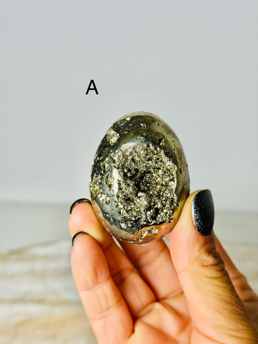 Peruvian Pyrite Egg Carving