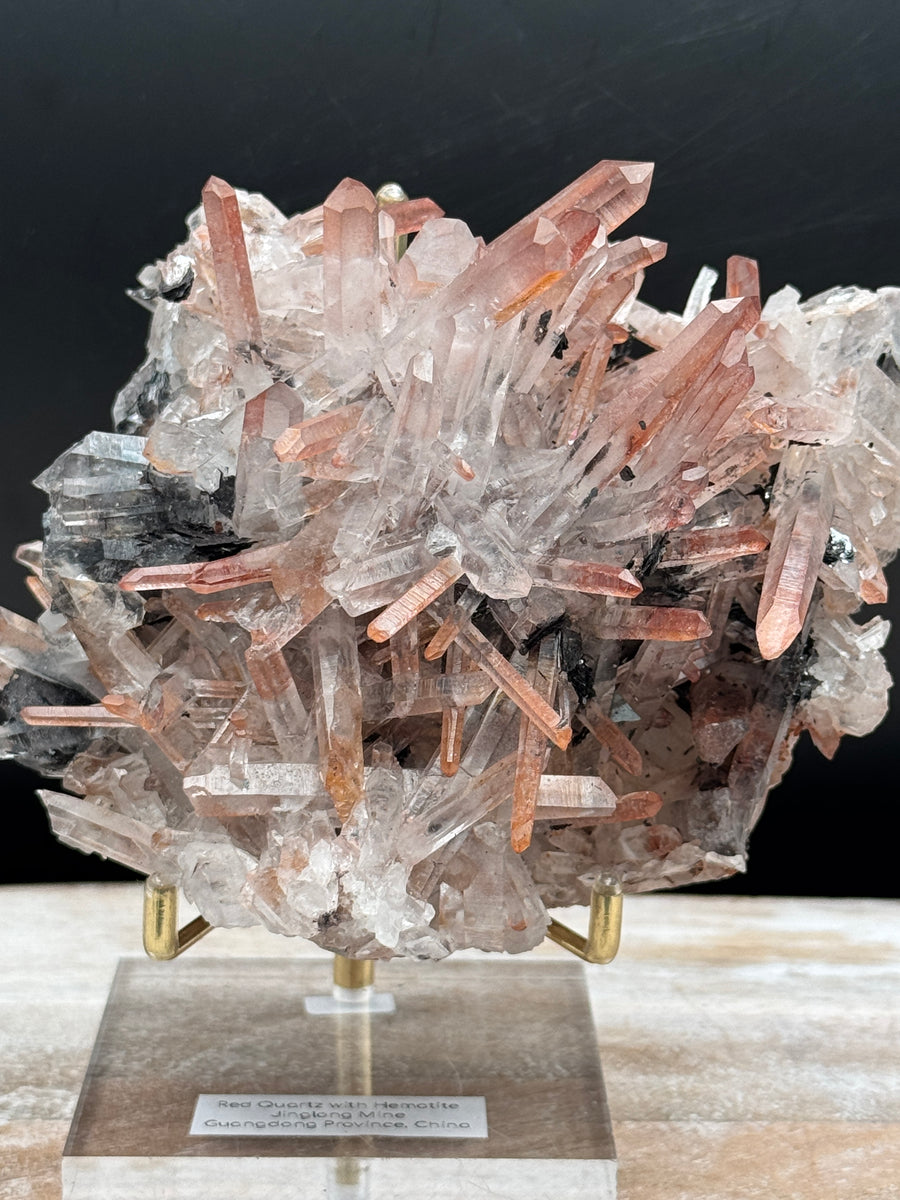 Red Quartz with Hematite Cluster