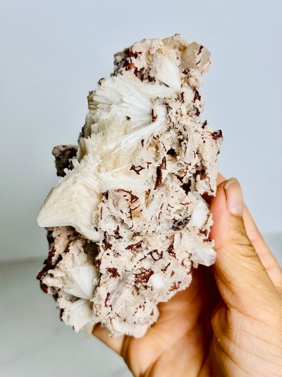Pink Chalcedony with Scolecite from Maharashtra, India