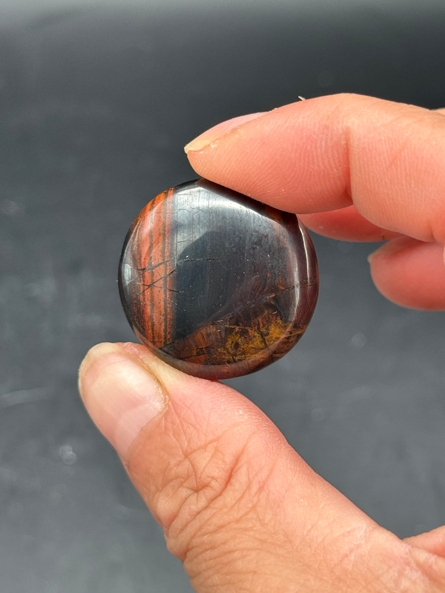 Iron Tiger Eye Flat Stone