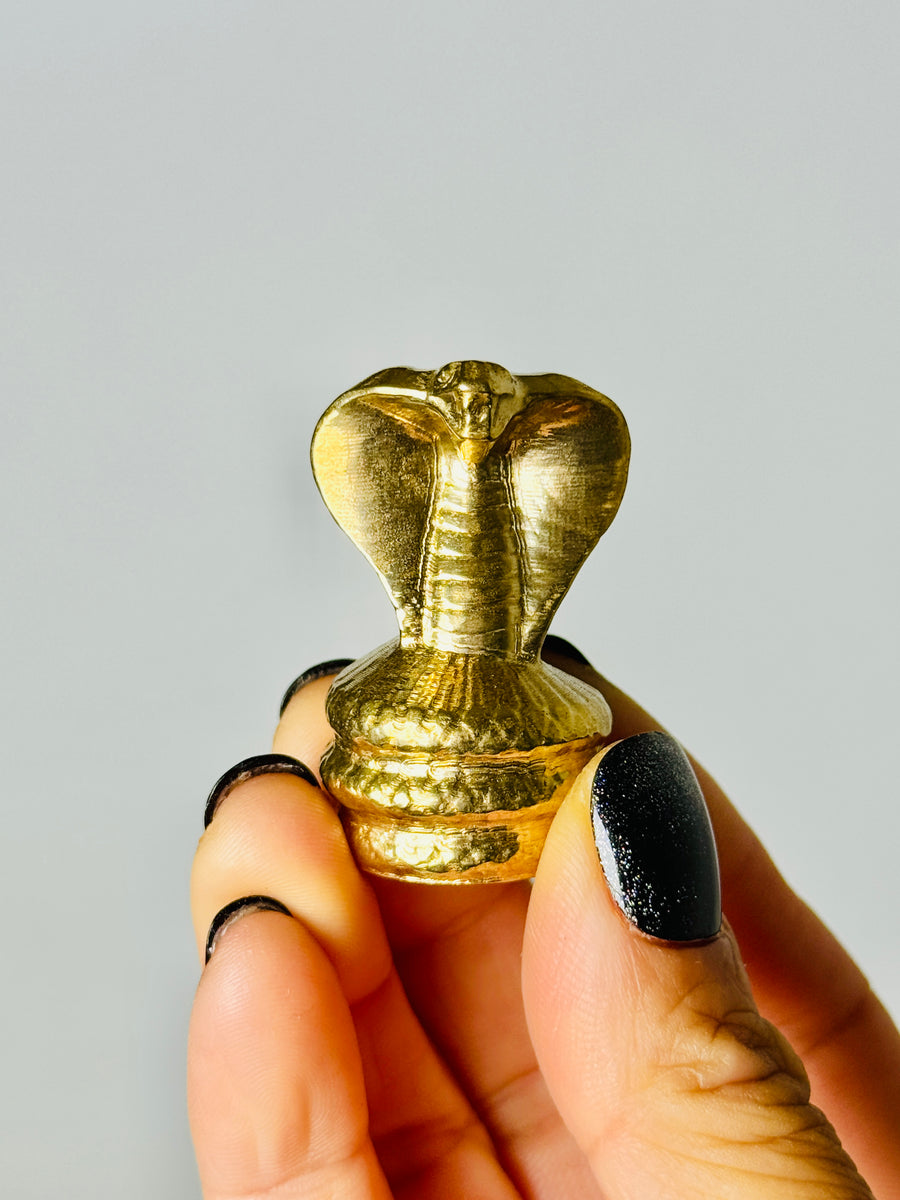Chalcopyrite Snake Carving