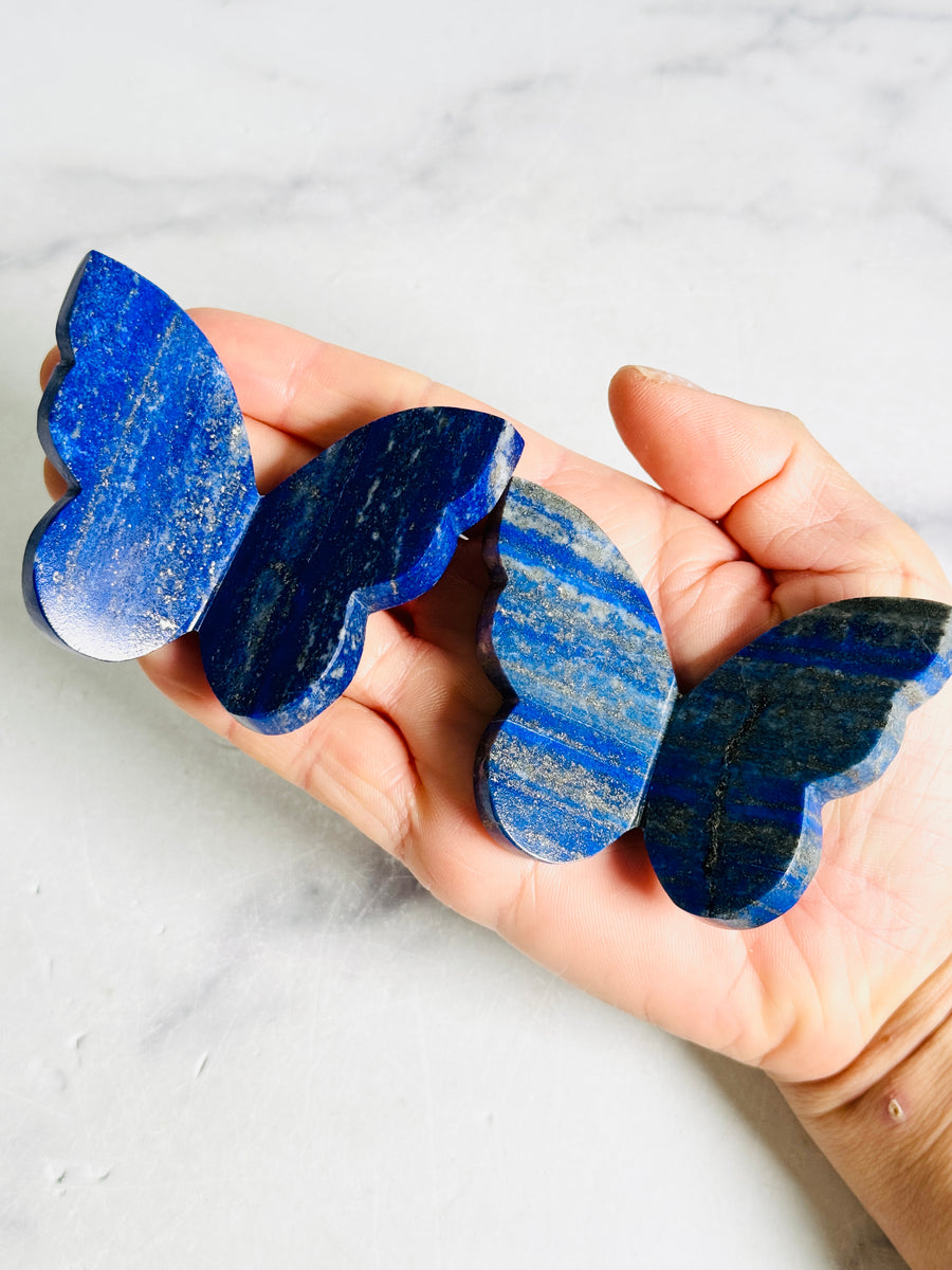 Lapis Lazuli 3D Butterfly Carving