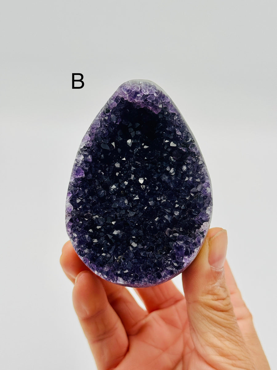 Purple Amethyst Egg Carving