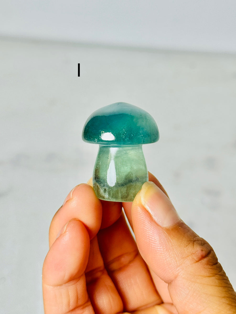Candy Fluorite Mushroom Carving