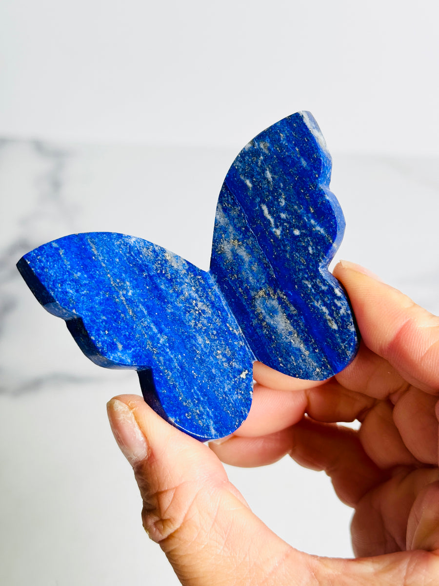 Lapis Lazuli 3D Butterfly Carving