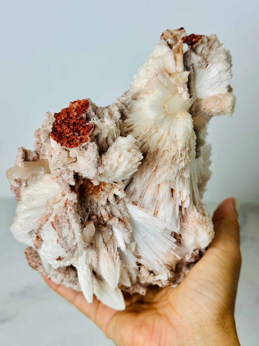 Scolecite with Pink Chalcedony