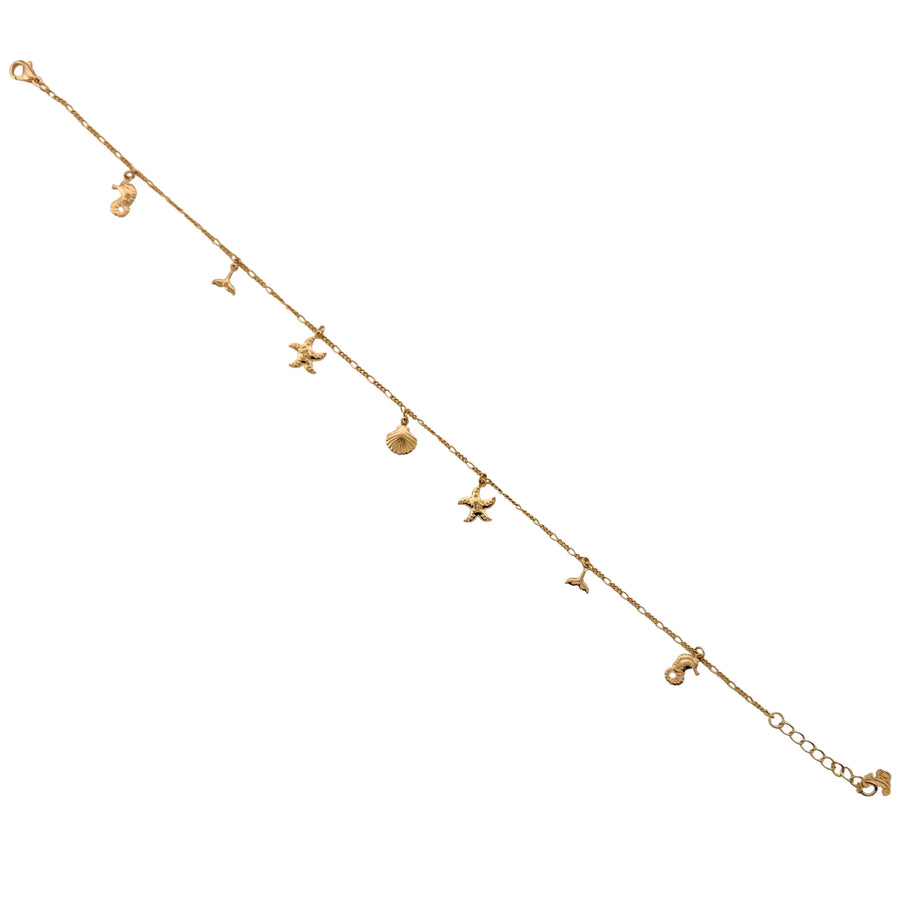 SaiBrazil 18k Gold Plated Sealife Anklet