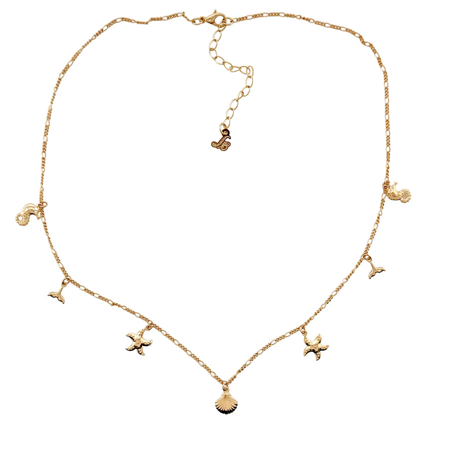 SaiBrazil 18k Gold Plated Sealife Necklace