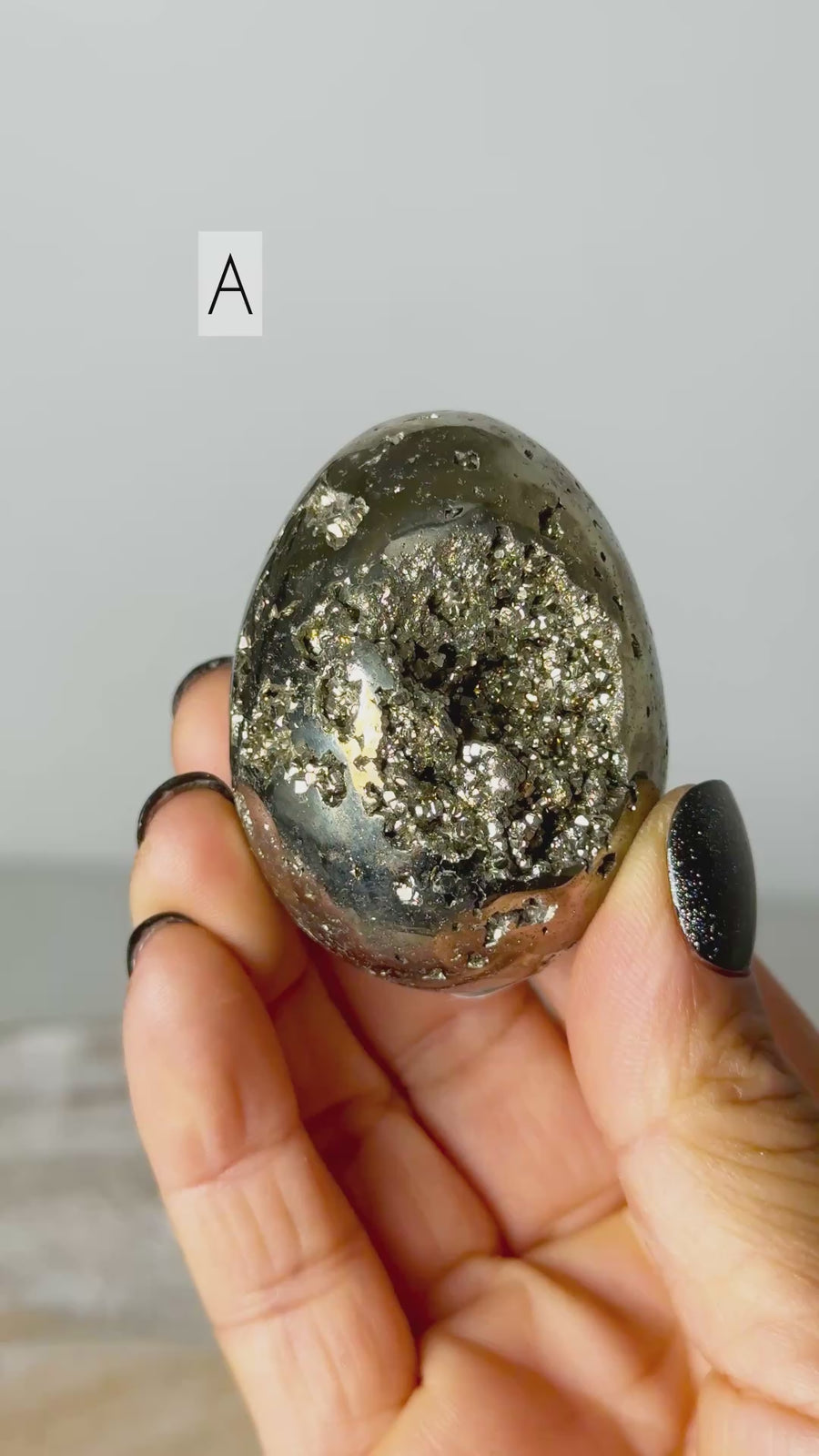 Peruvian Pyrite Egg Carving