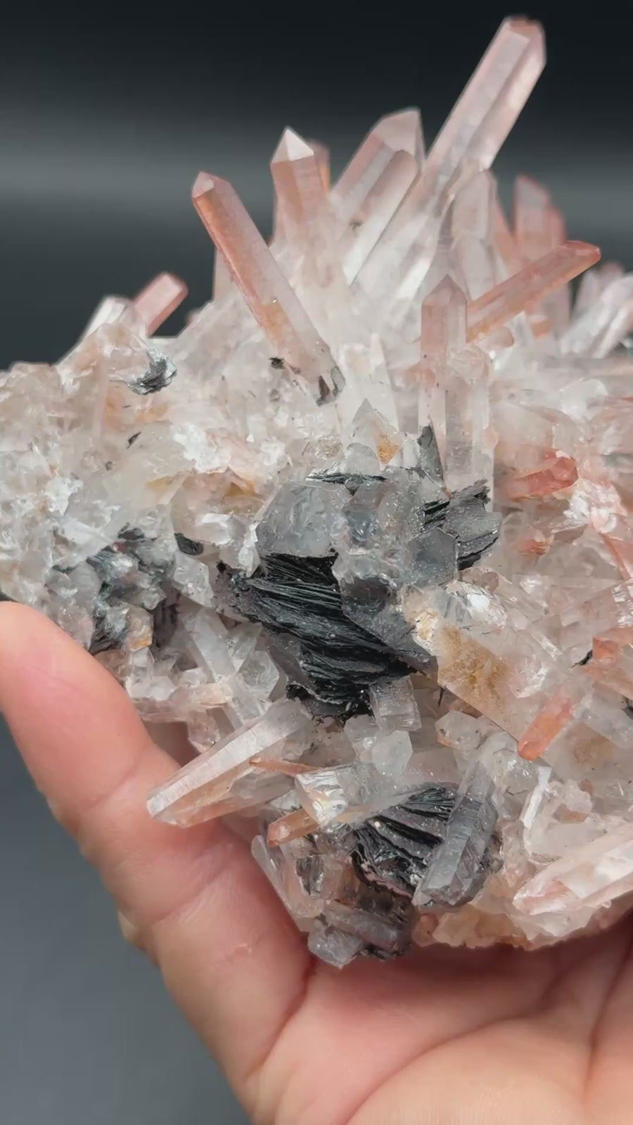 Red Quartz with Hematite Cluster