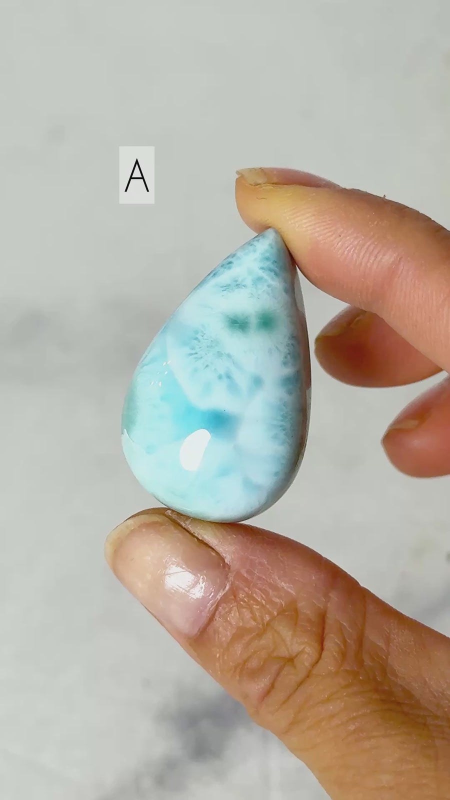 Larimar Carving