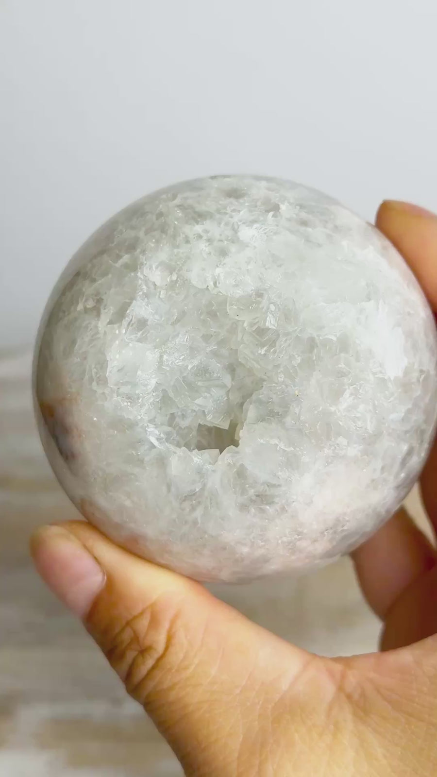 Prasiolite (Green Amethyst) with Pink Amethyst Sphere